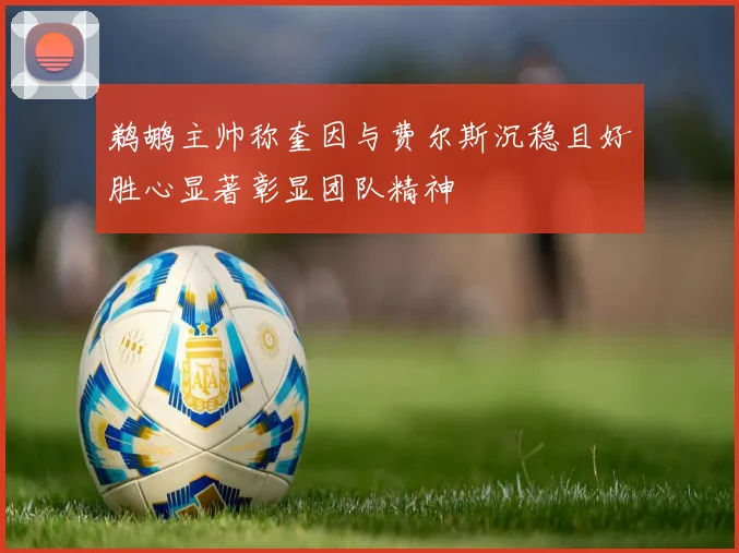 鹈鹕主帅称奎因与费尔斯沉稳且好胜心显著彰显团队精神